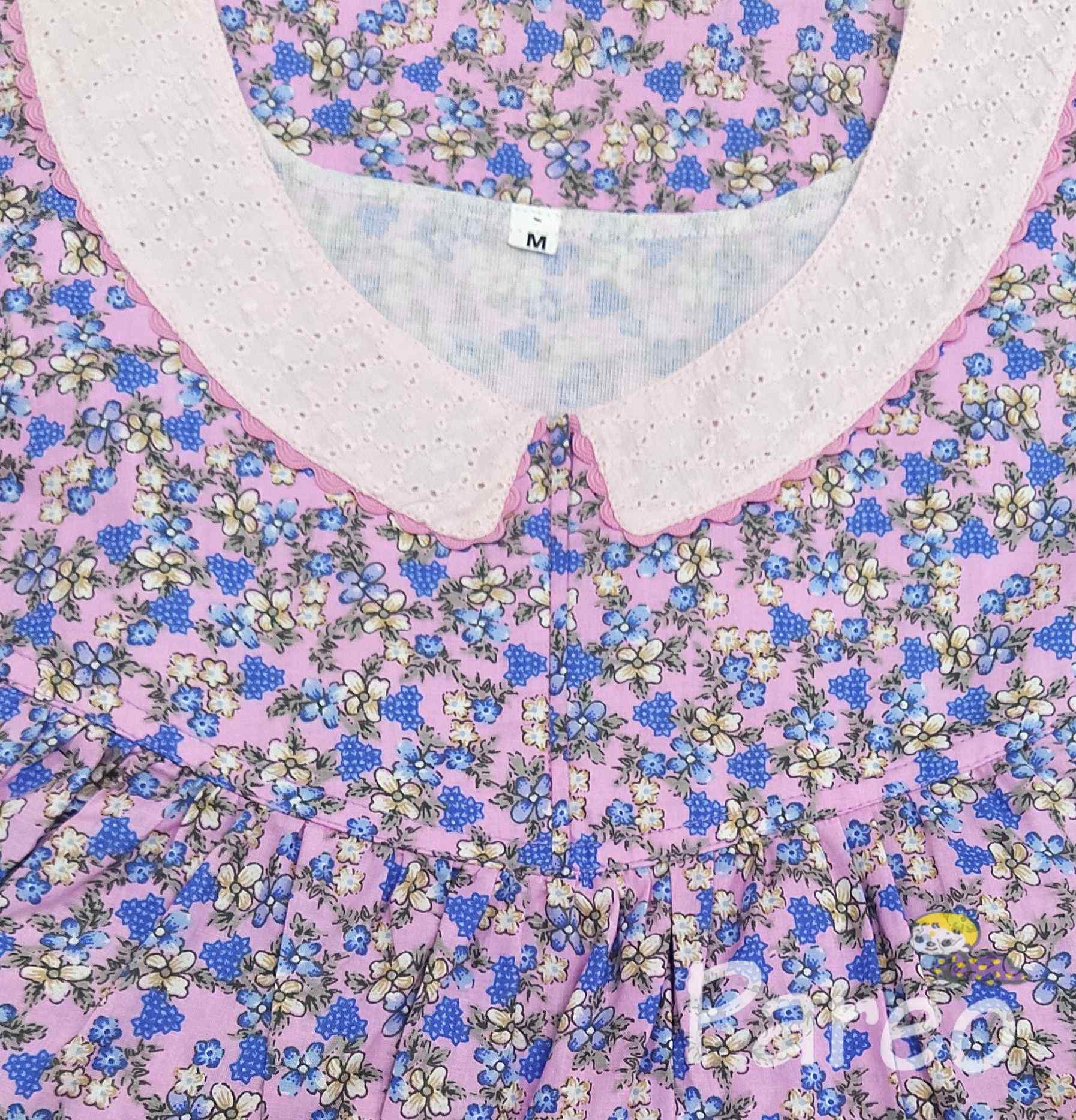 Cotton with Pockets, No Open Medium Printed Nighty