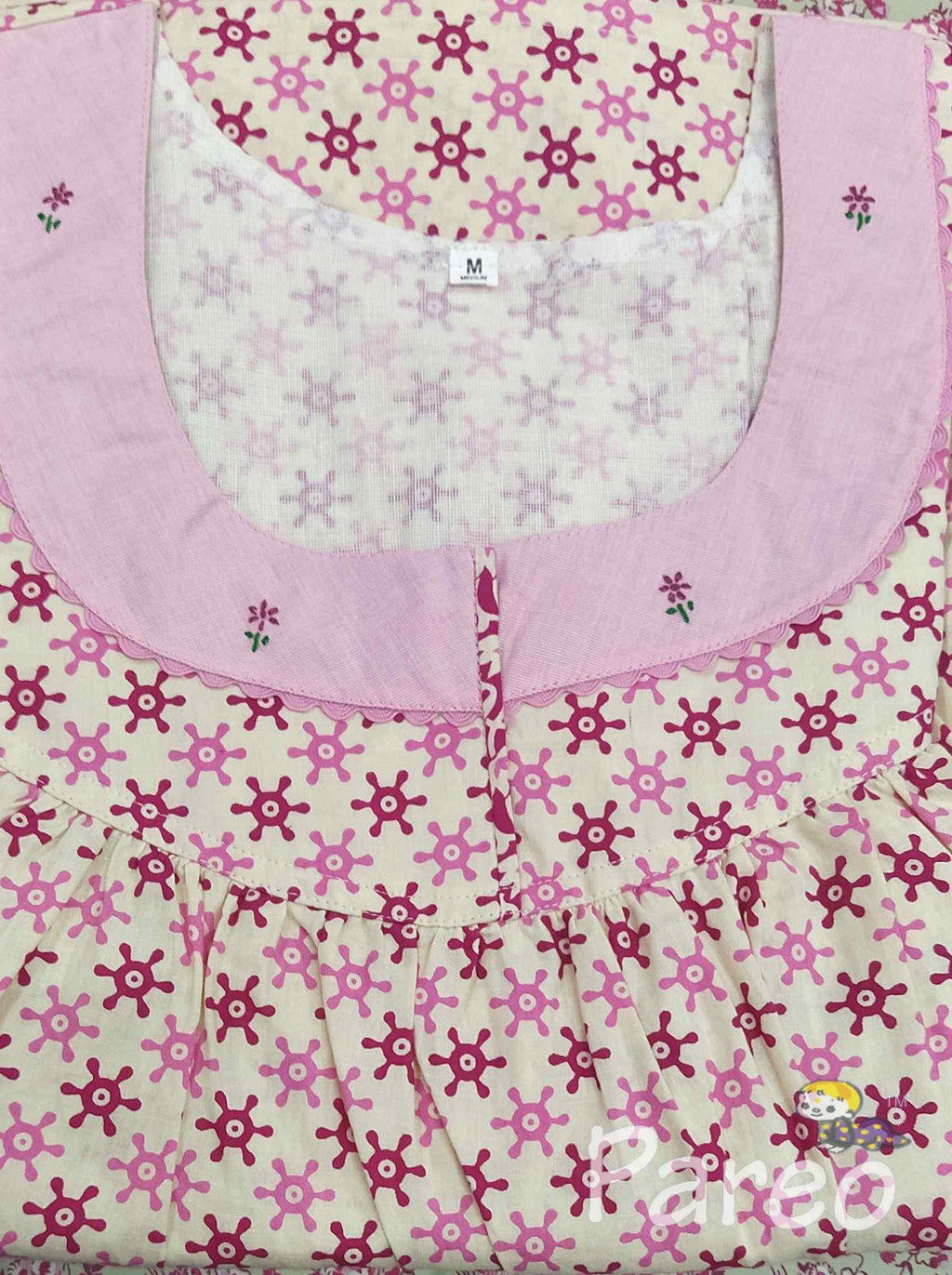 Cotton with  Pockets, No Open Medium Printed Nighty