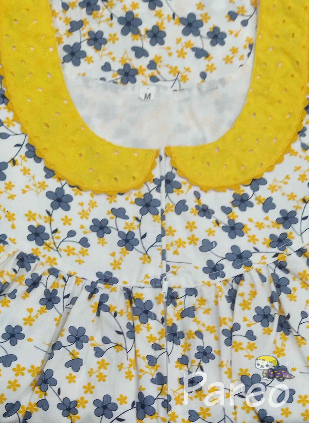 Cotton Side zip, Pockets Medium Printed Nighty