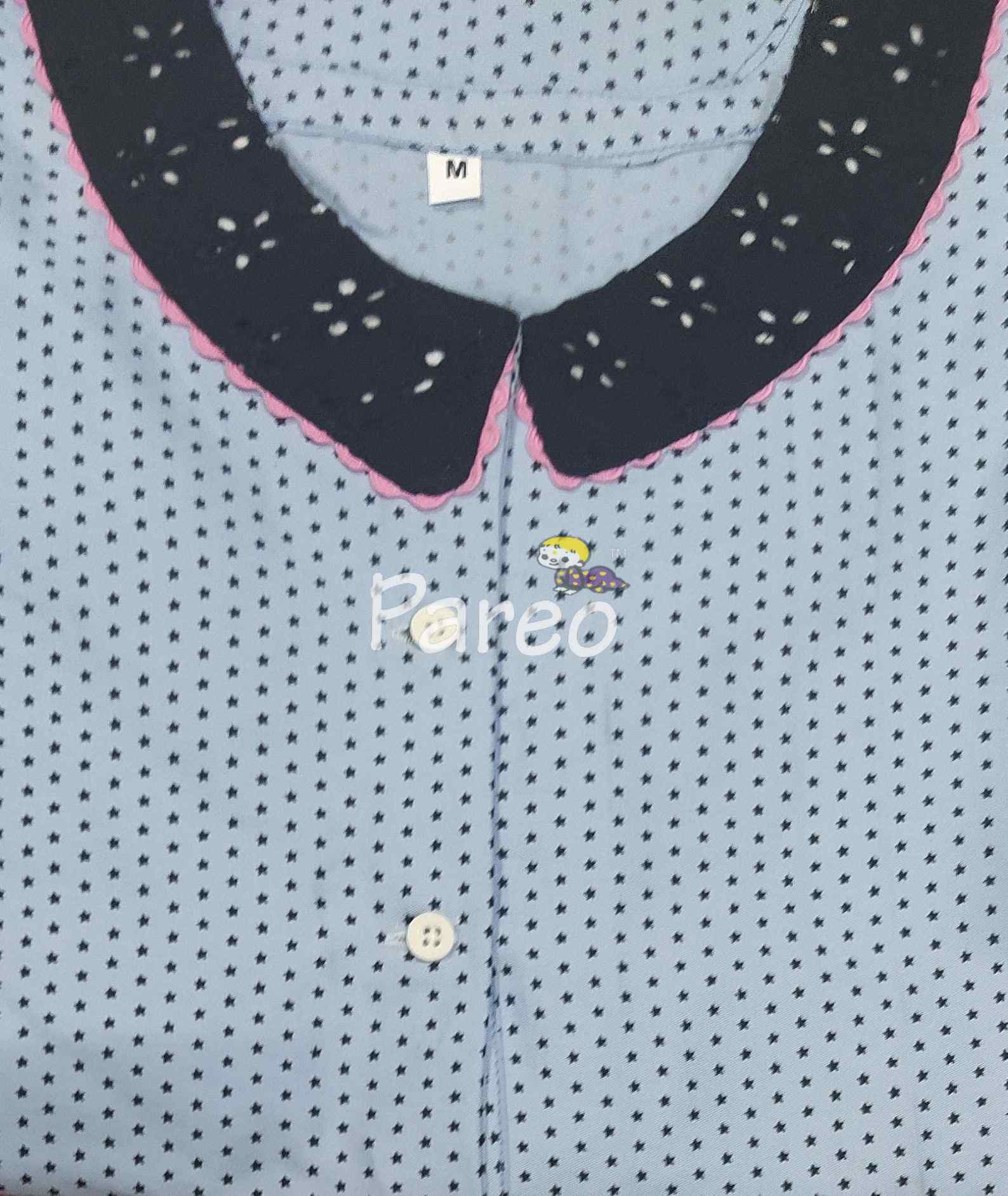 Cotton A-line churidar cut, With Pockets, Half Open Medium Printed Nighty