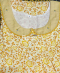 Cotton Pleated , With Pockets, Half Open Small Printed Nighty