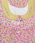 Cotton Pleated , With Pockets, Half Open Small Printed Nighty