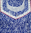 Cotton Pleated , With Pockets, No Open Small Printed Nighty
