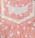 Cotton Pleated , With Pockets, Central zip Medium Printed Nighty