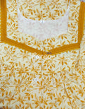 Cotton Pleated , With Pockets, Half Open Small Printed Nighty