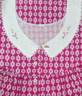 Cotton Pleated , With Pockets, Half Open Large Printed Nighty