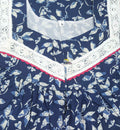 Cotton Pleated , With Pockets, Central zip Medium Printed Nighty