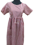 Cotton Pleated , Side zip, With Pockets, With belt strap Small Printed Maternity Wear