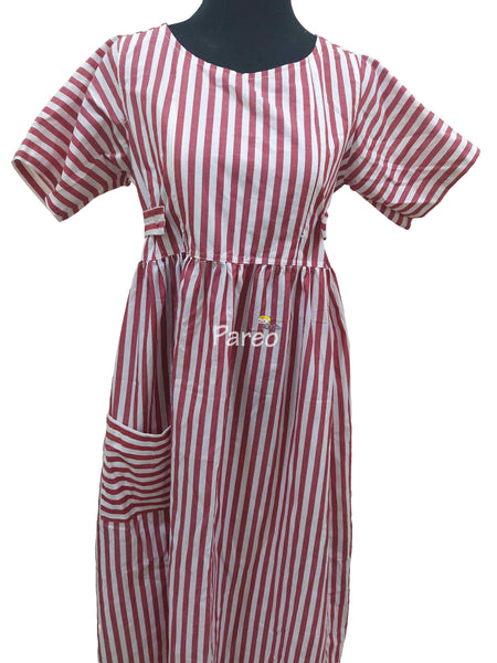 Cotton Pleated , Side zip, With Pockets, With belt strap Medium Printed Maternity Wear
