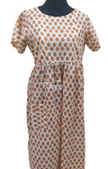 Cotton Pleated , Side zip, With Pockets, With belt strap Small Printed Maternity Wear