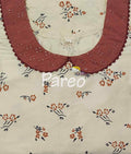 Cotton A-line churidar cut, With Pockets, No Open Medium Printed Nighty