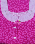 Cotton A-line churidar cut, With Pockets, Half Open Large Printed Nighty
