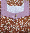 Cotton Pleated , With Pockets, Half Open Large Printed Nighty