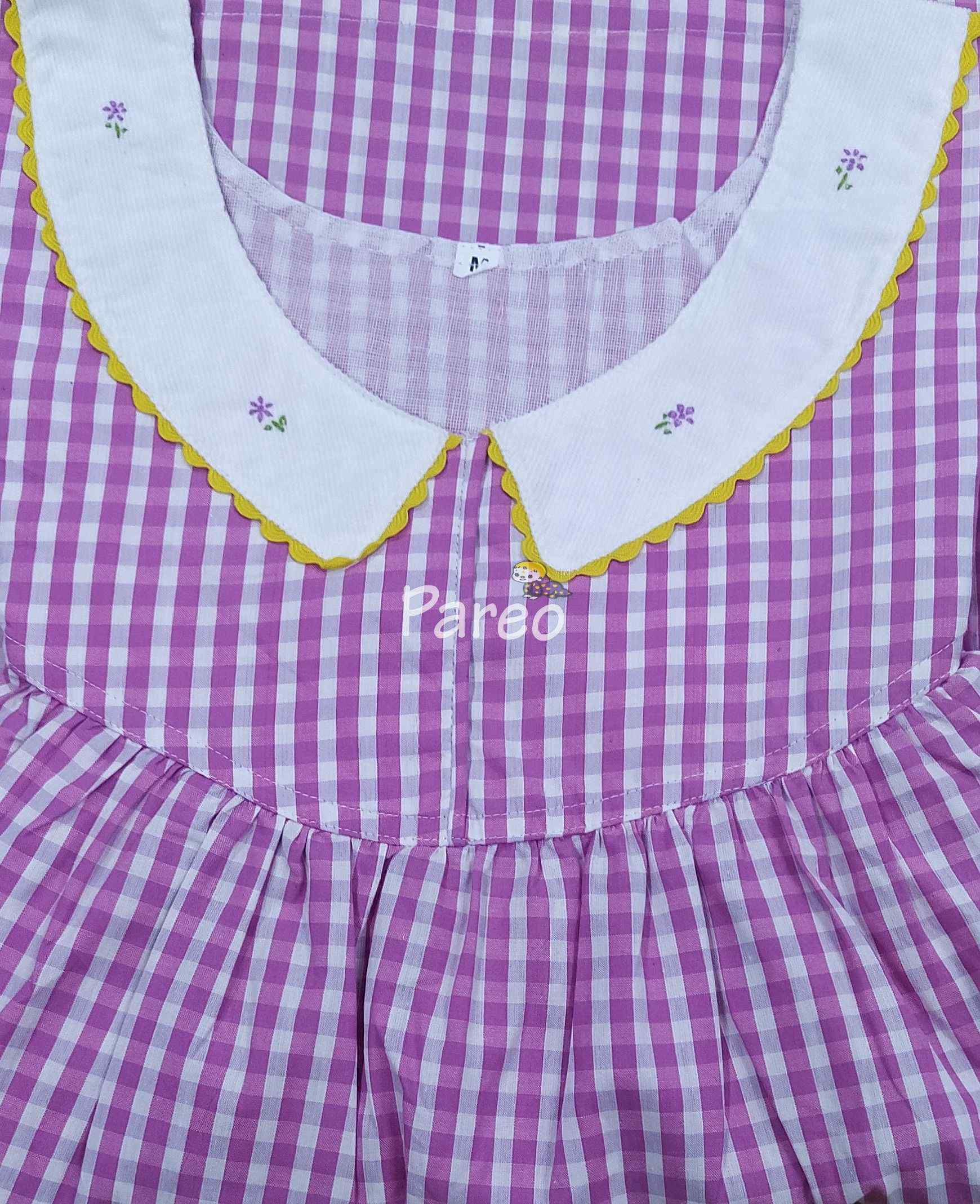 Cotton Pleated , With Pockets, Half Open Medium Printed Nighty
