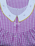Cotton Pleated , With Pockets, Half Open Medium Printed Nighty