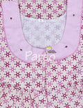 Cotton Pleated , A-line churidar cut, Half Open Small Printed Nighty