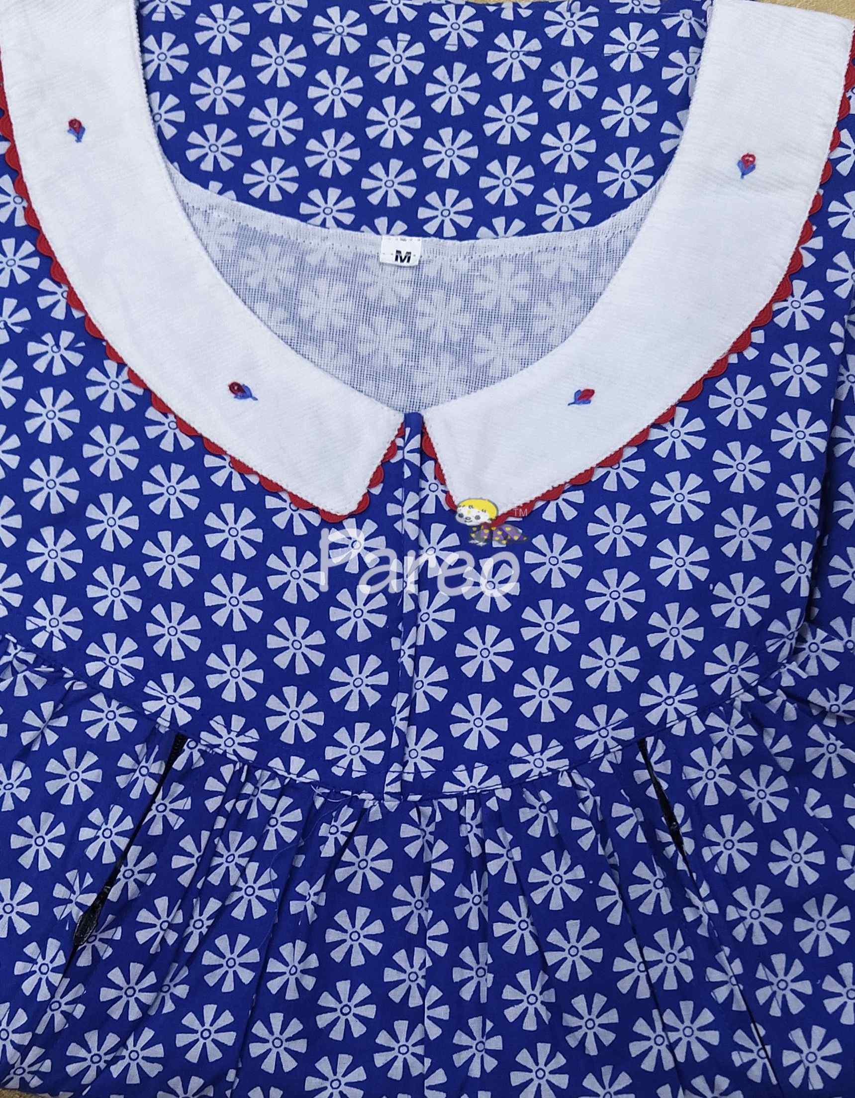 Cotton Side zip, With Pockets Medium Printed Nighty