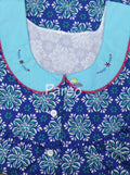 Cotton With Pockets, Half Open Small Printed Nighty