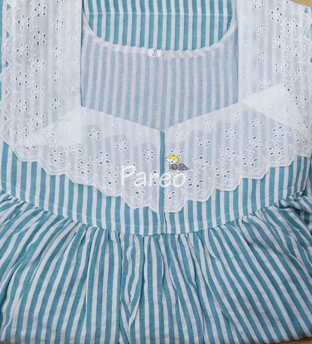 Bantex With Pockets, No Open Small Printed Nighty