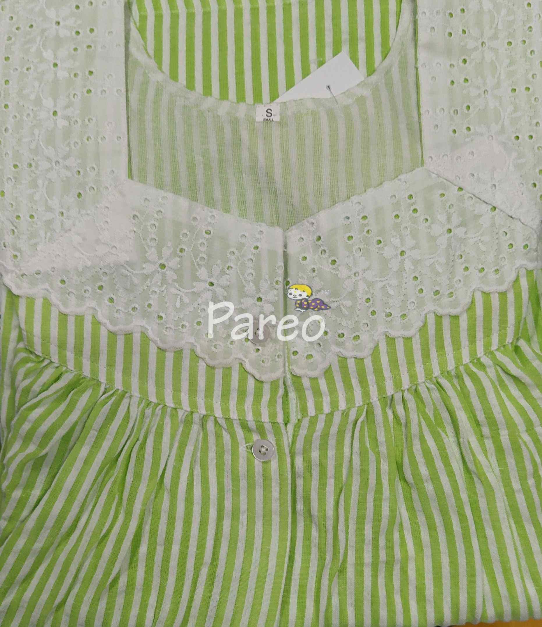 Bantex With Pockets, Half Open Small Printed Nighty