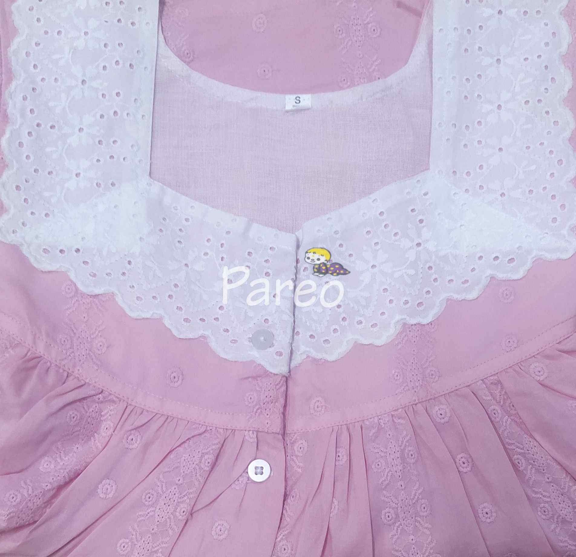 Hacoba With Pockets, Half Open Large Printed Nighty