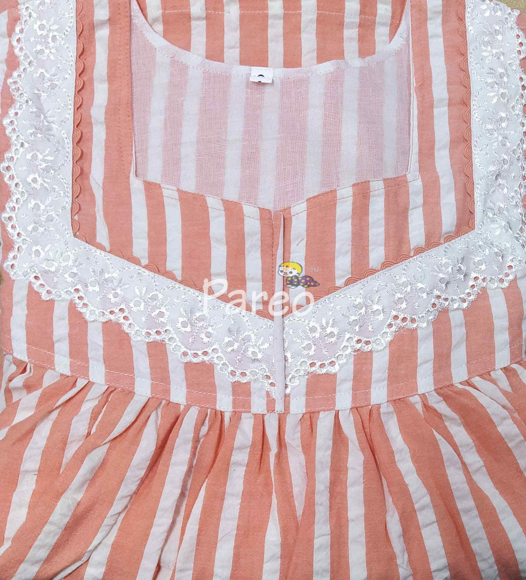 Cotton With Pockets, No Open Small Printed Nighty