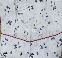 Cotton A-line churidar cut, With Pockets, Half Open Large Printed Nighty