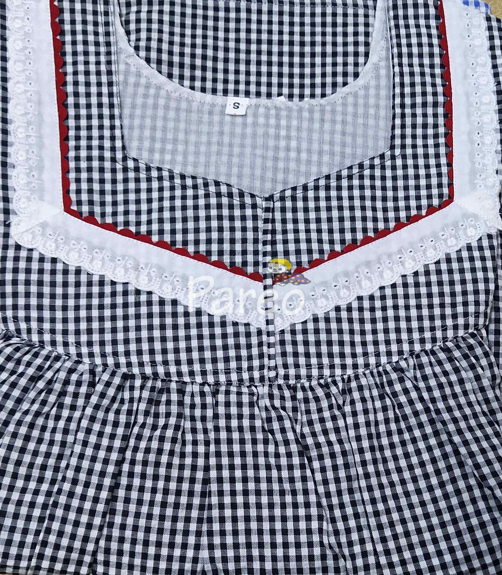 Bantex With Pockets, No Open Small Printed Nighty