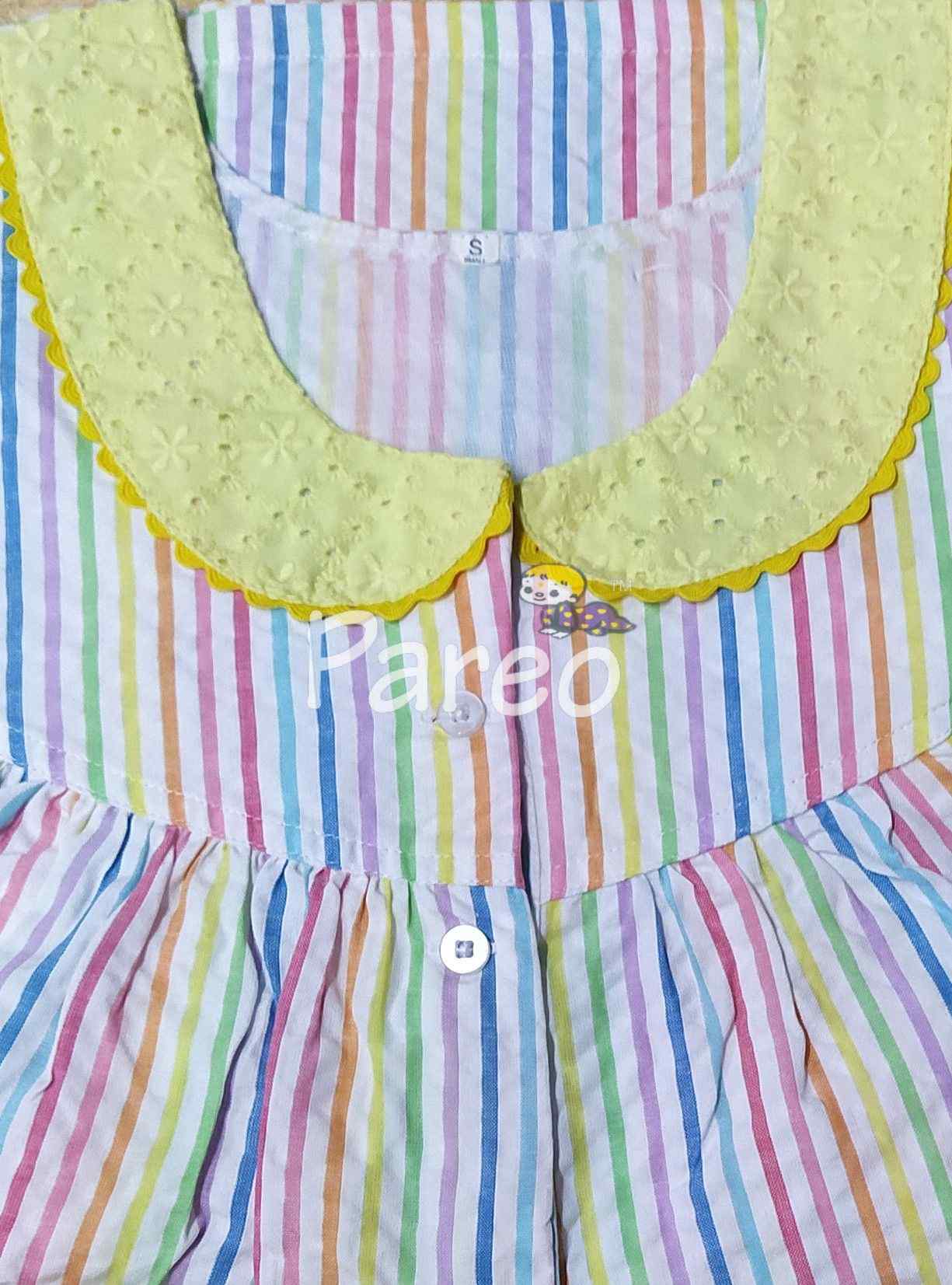 Bantex With Pockets, Half Open Small Printed Nighty