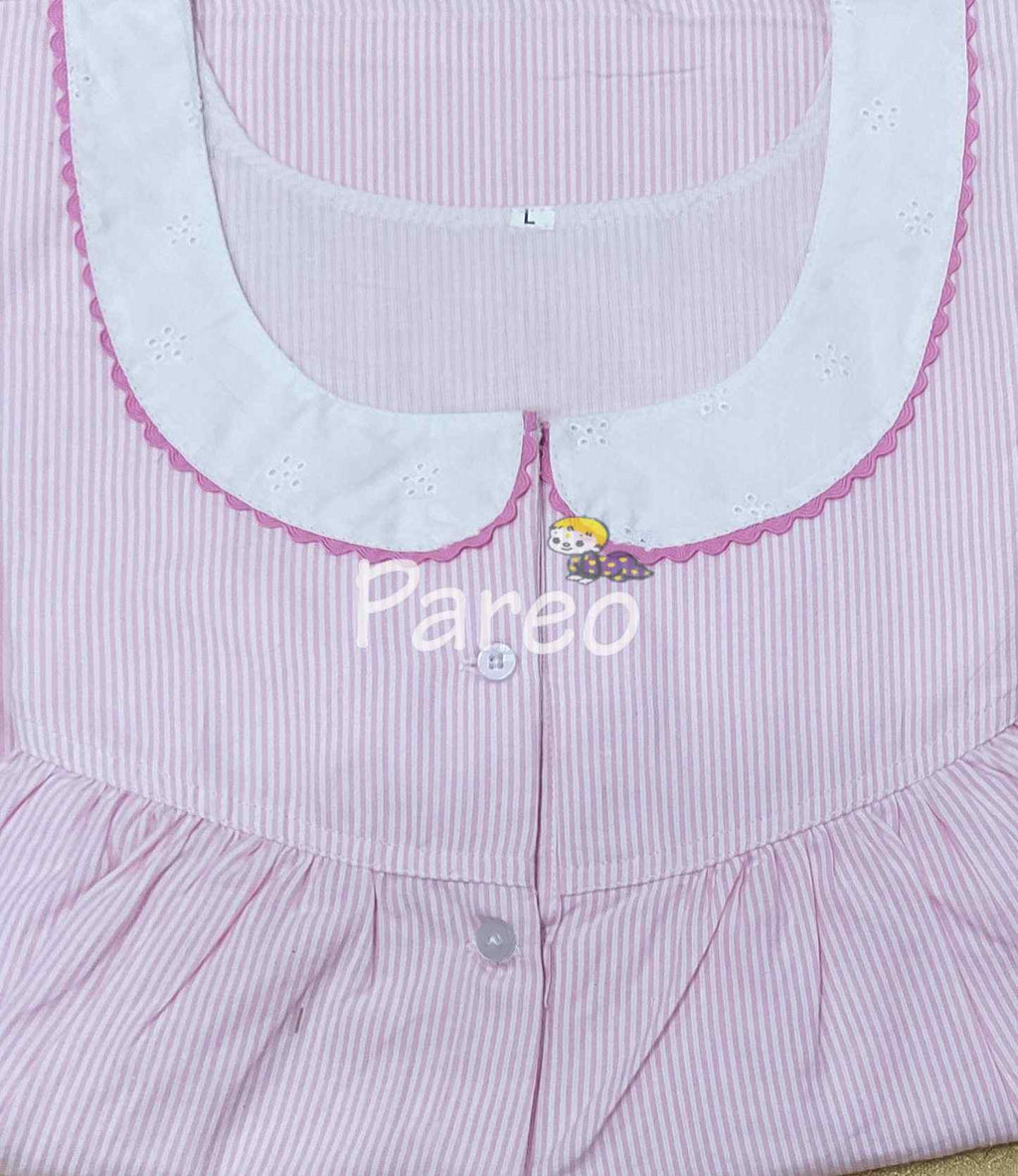Bantex With Pockets, Half Open Large Printed Nighty