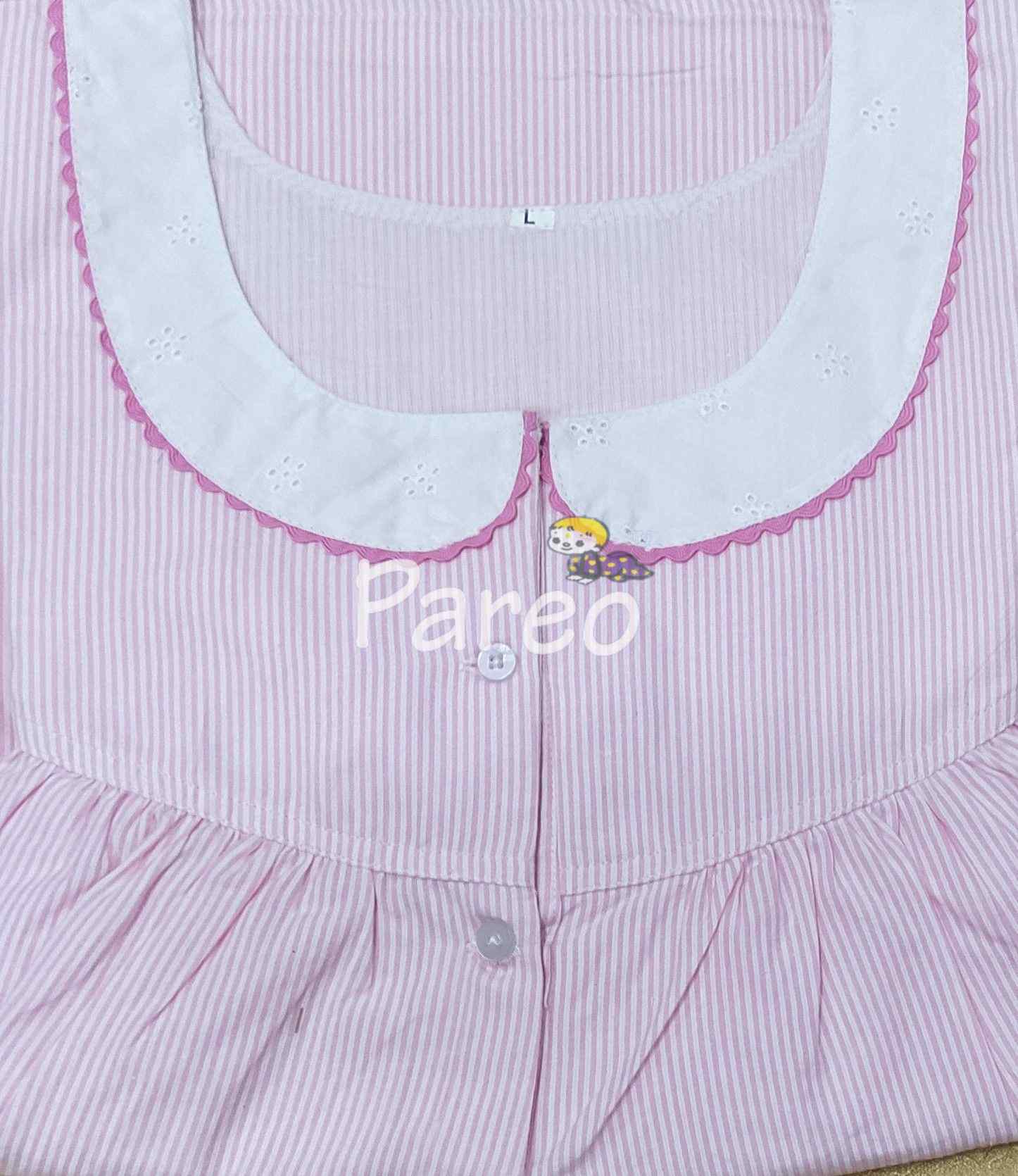 Bantex With Pockets, Half Open Large Printed Nighty