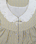 Soft Cotton With Pockets, Half Open Medium Printed Nighty