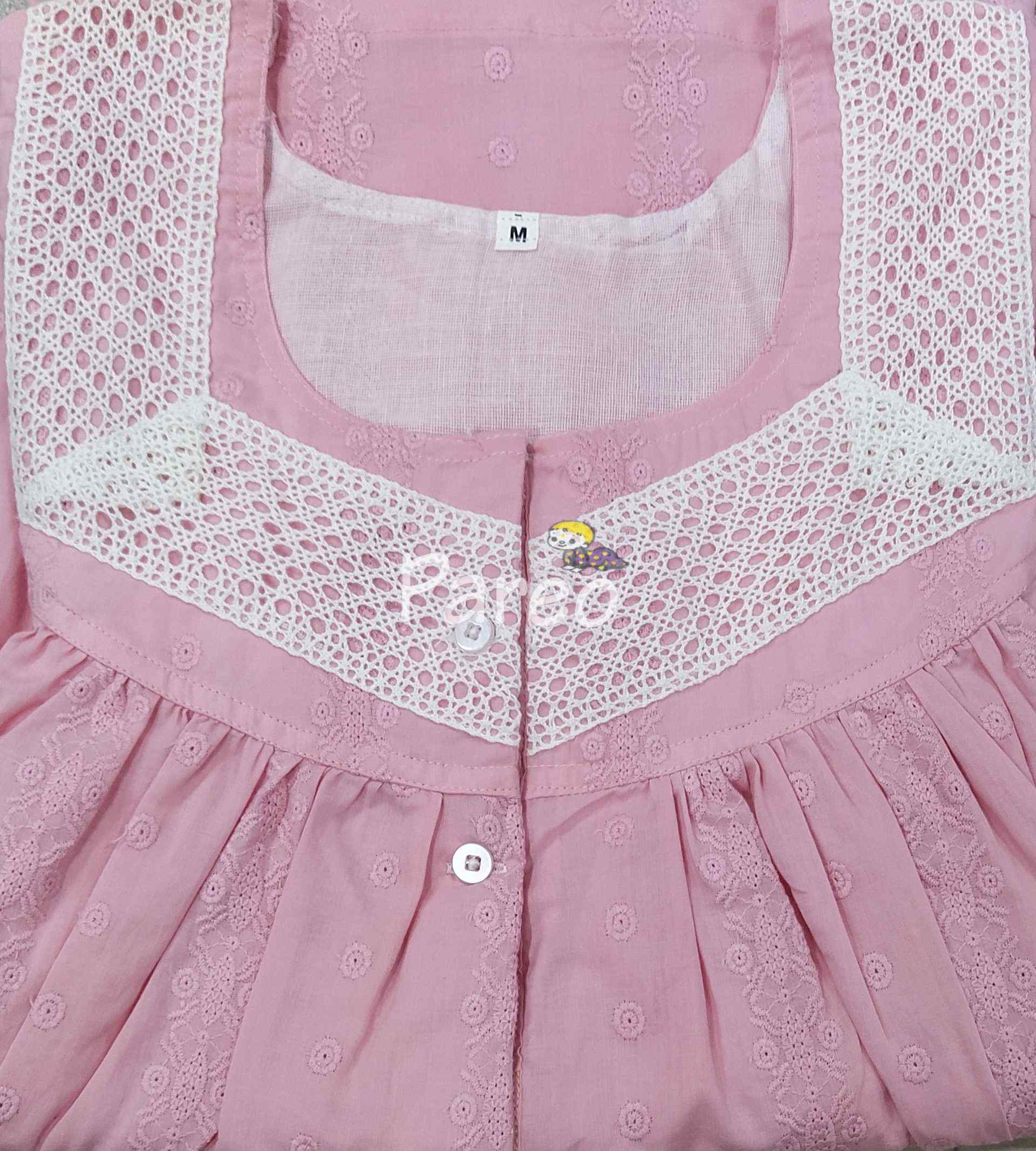 Hacoba With Pockets, Half Open Medium Printed Nighty