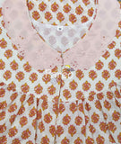 Soft Cotton With Pockets, Half Open Medium Printed Nighty