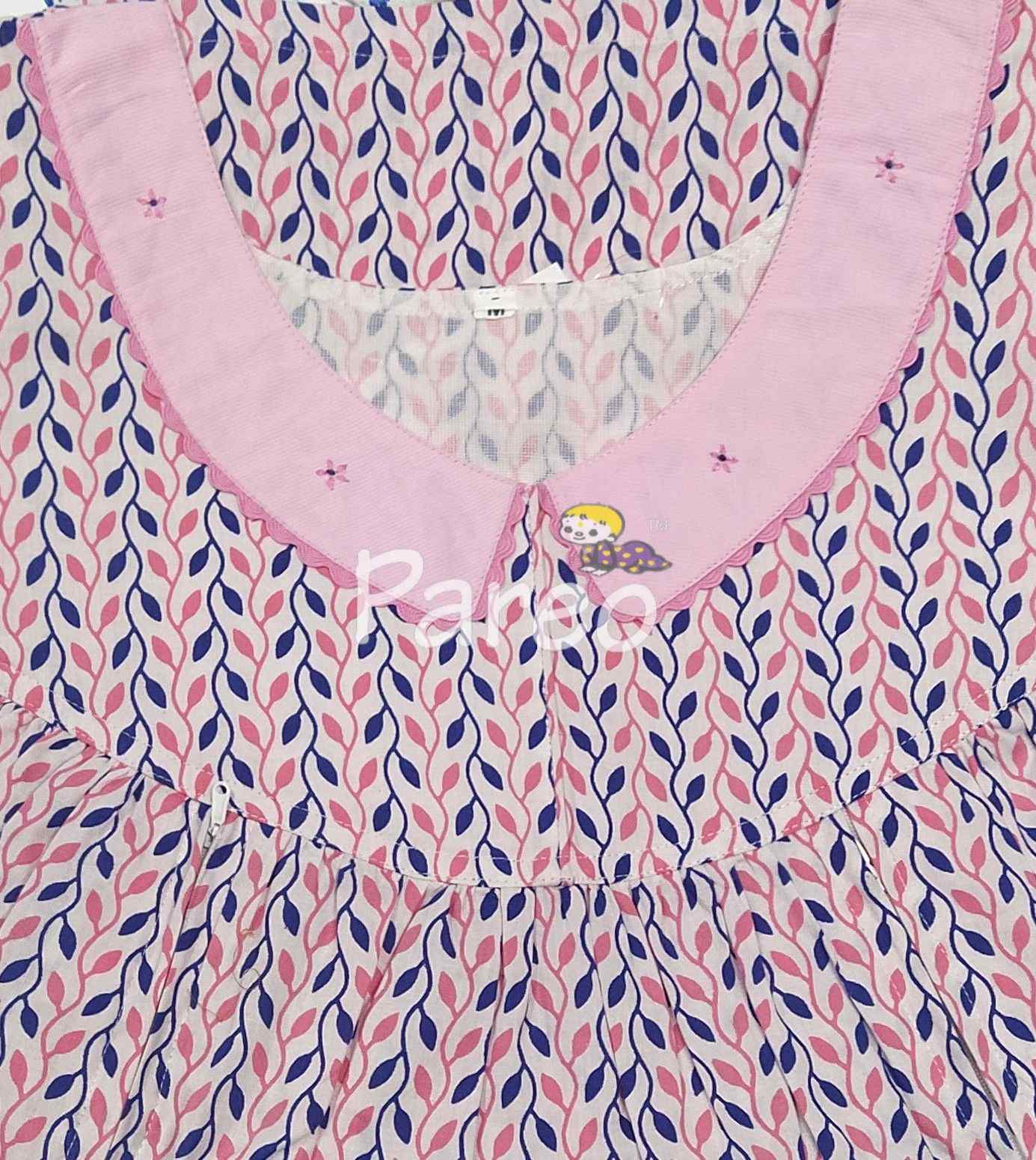 Cotton Side zip, With Pockets Medium Printed Nighty