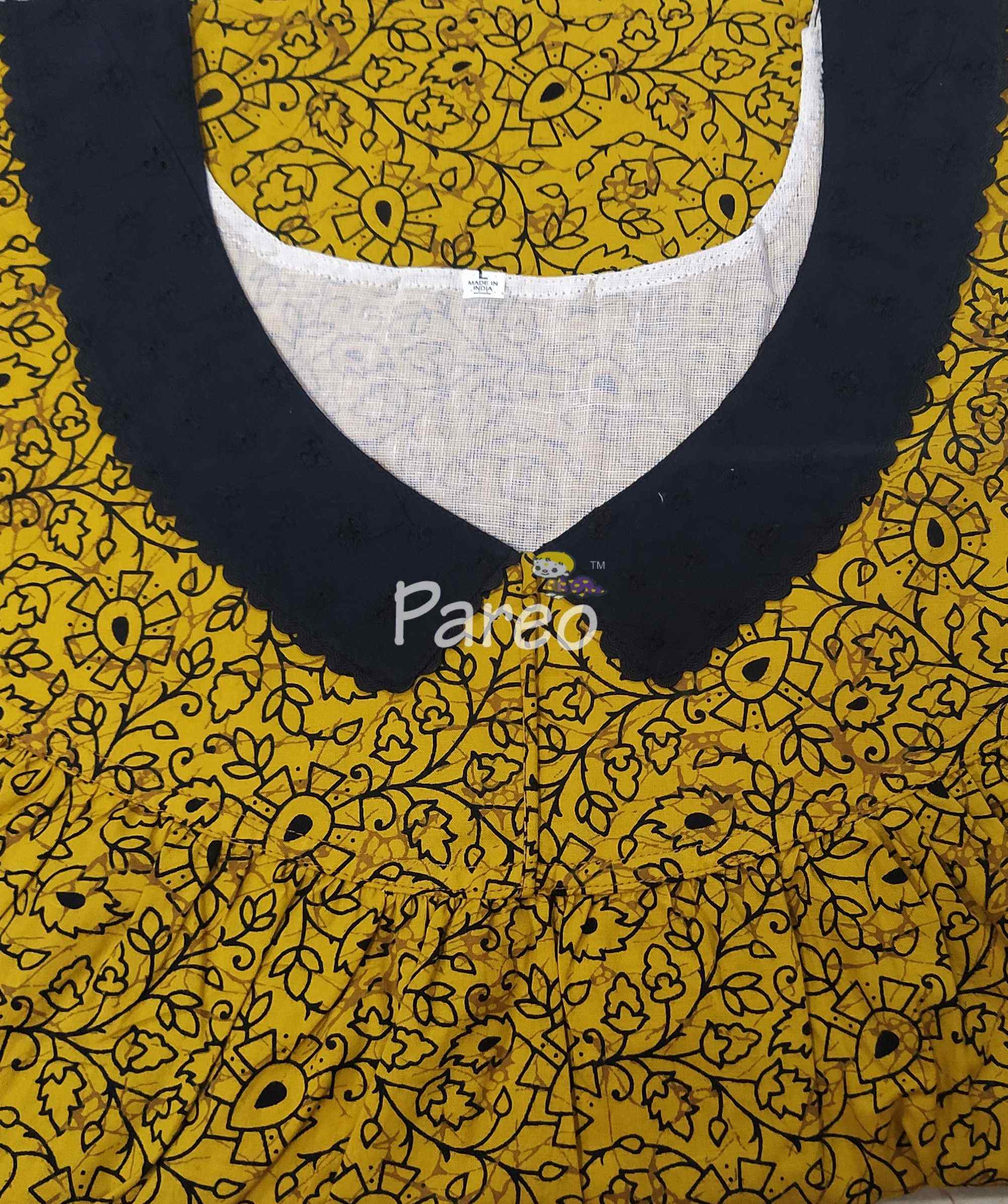 Cotton With Pockets, No Open Large Printed Nighty