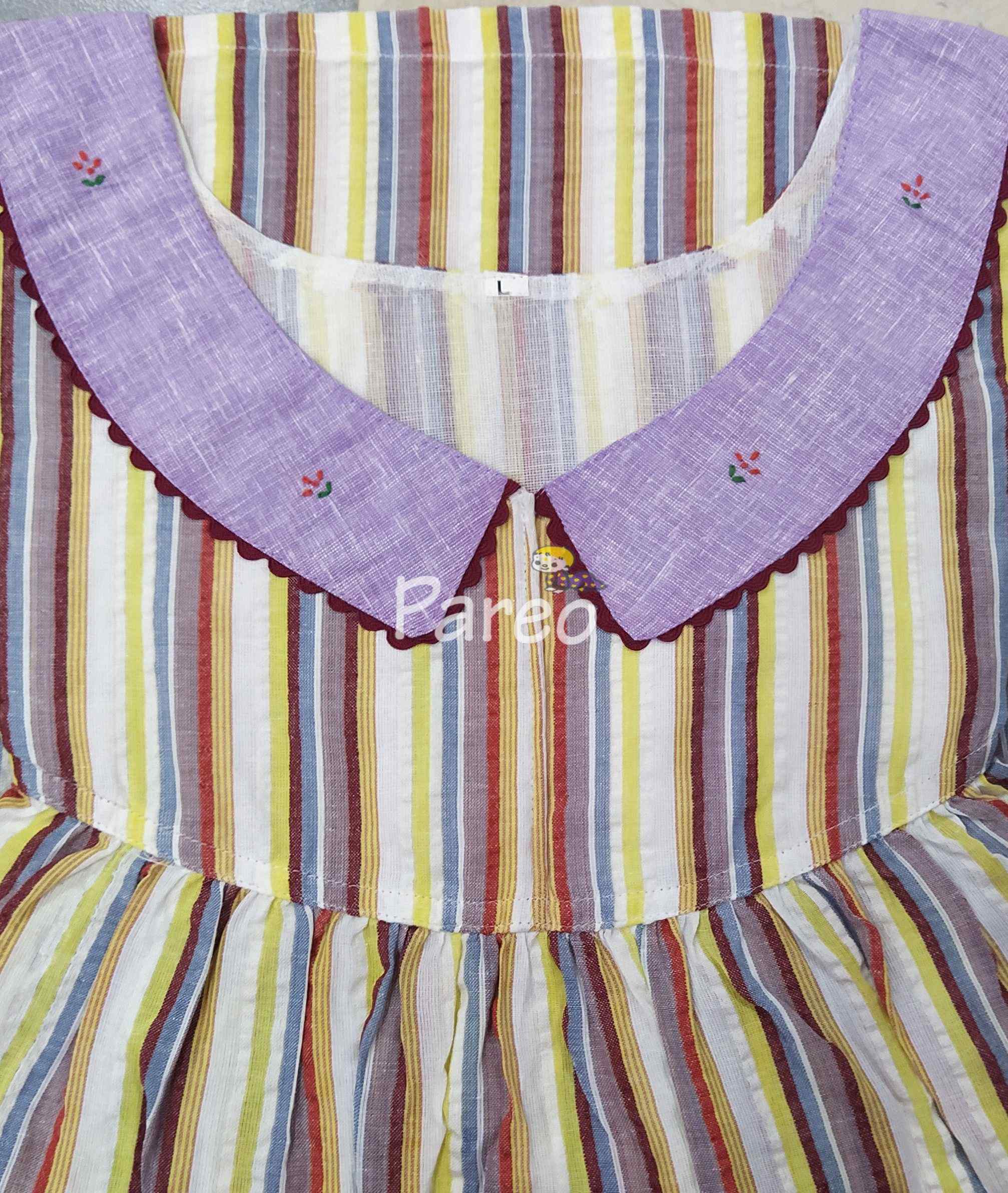 Bantex With Pockets, No Open Large Printed Nighty