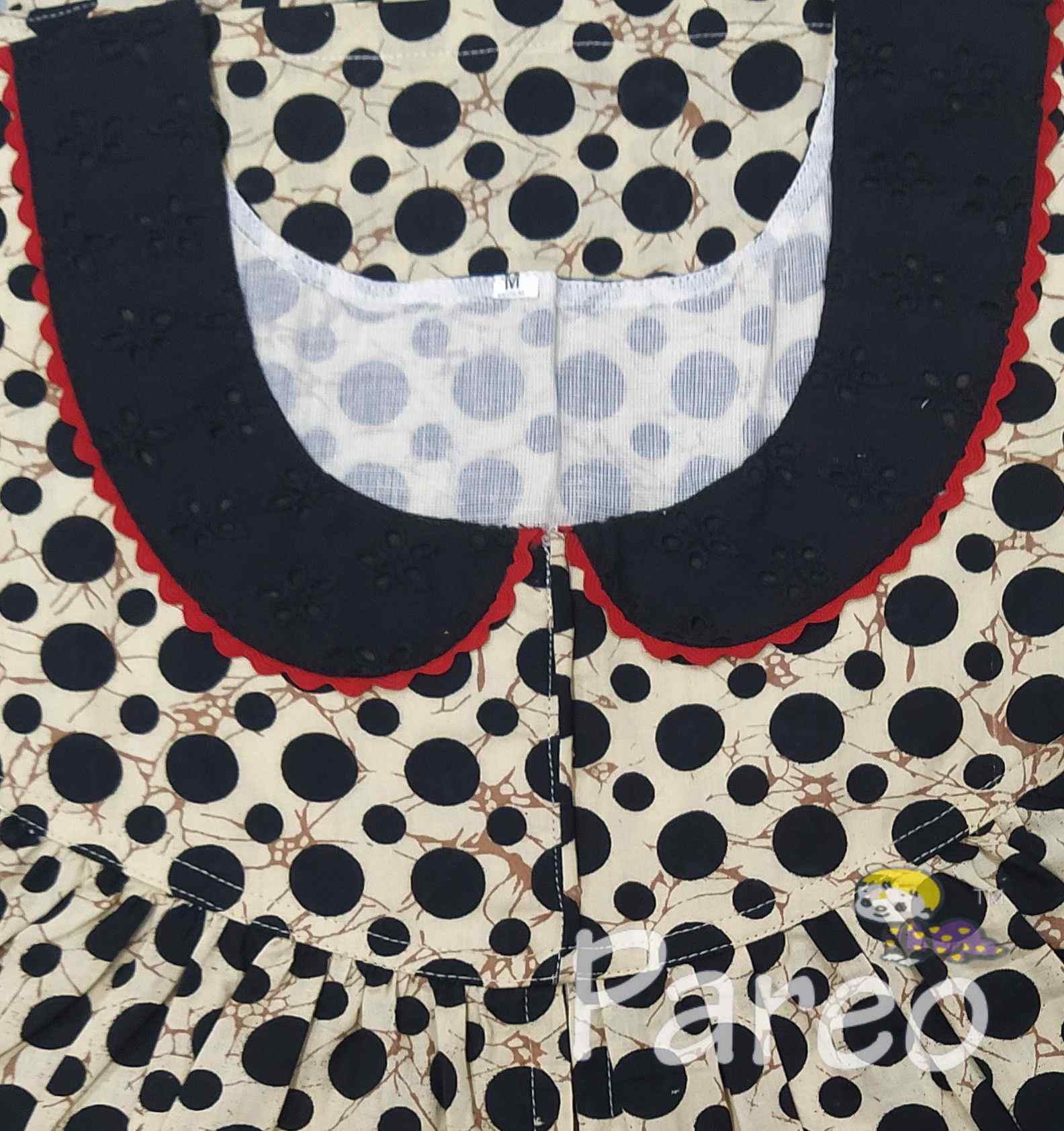 Cotton With Pockets, Central zip Medium Printed Nighty