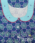 Cotton With Pockets, Half Open Small Printed Nighty