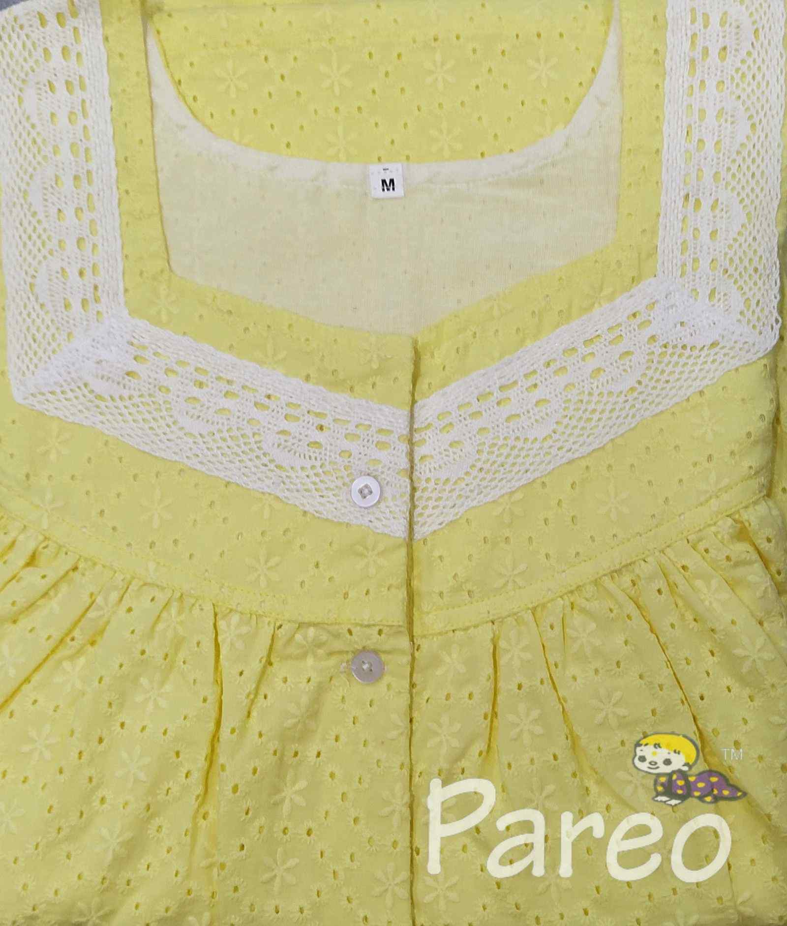 Hacoba With Pockets, Half Open Medium Printed Nighty