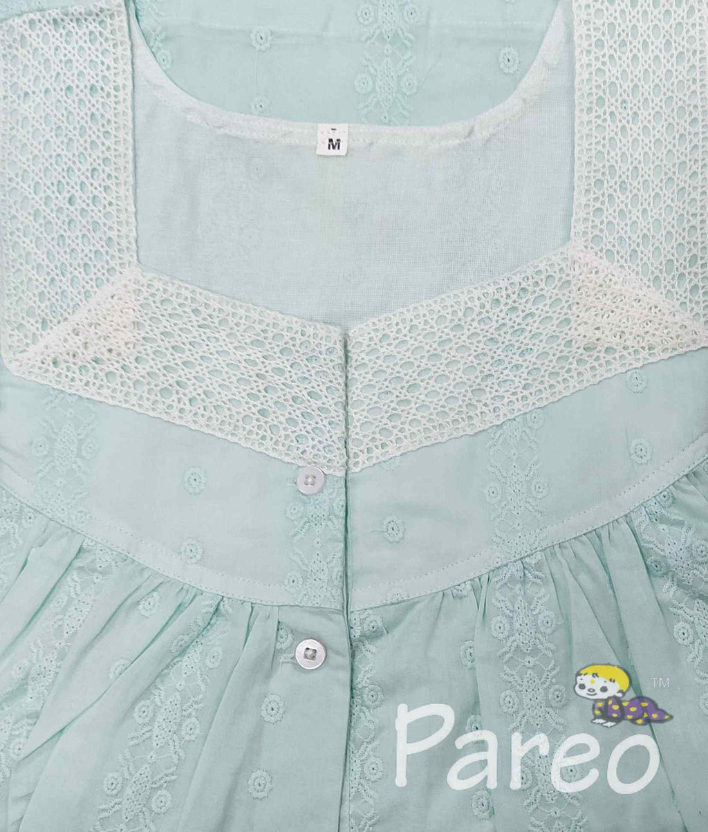 Hacoba With Pockets, Half Open Medium Printed Nighty