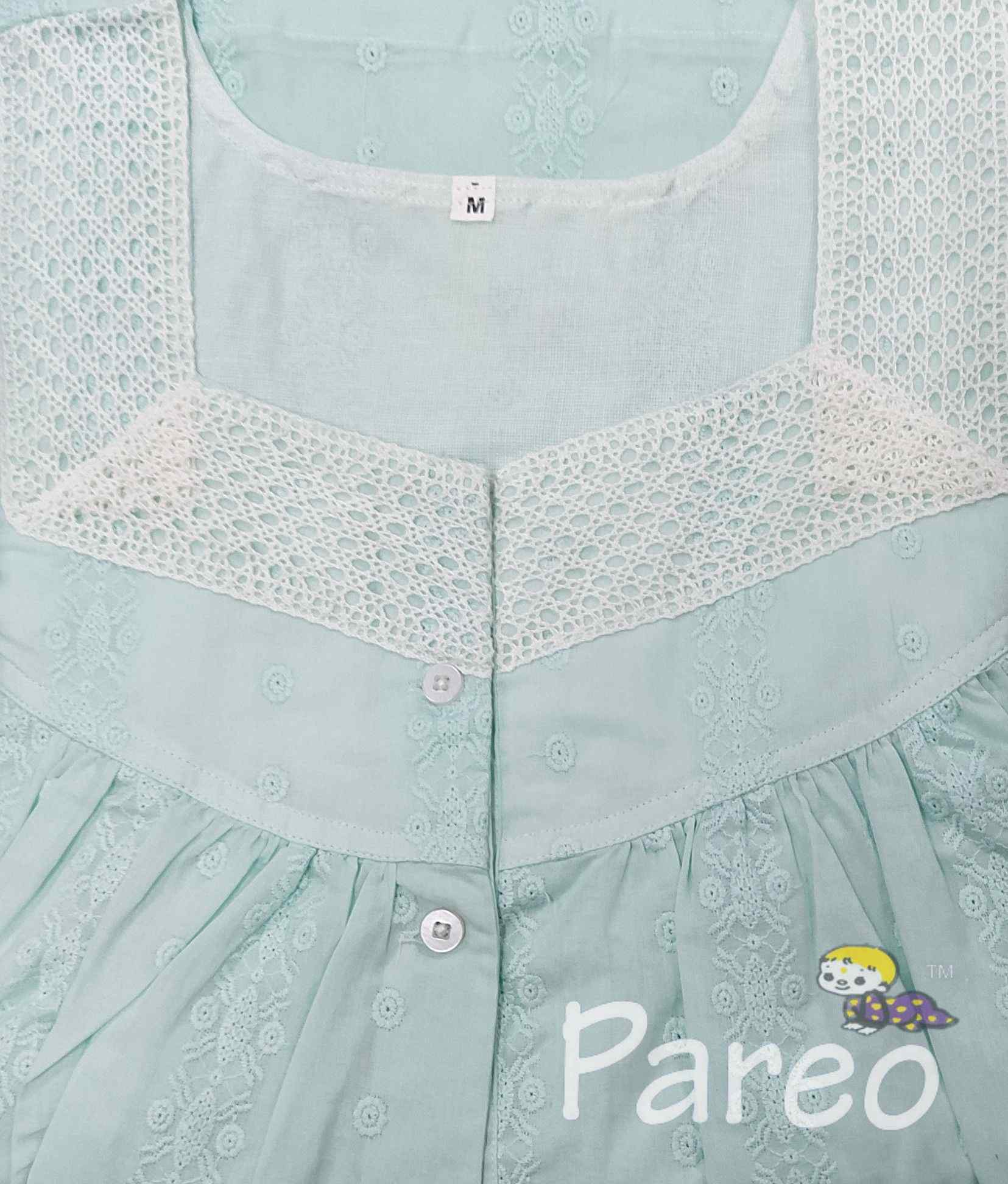Hacoba With Pockets, Half Open Medium Printed Nighty