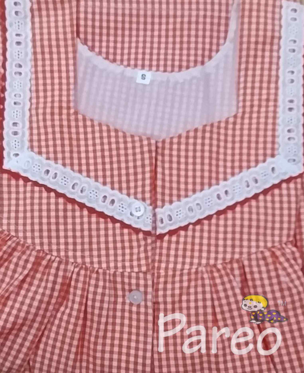 Bantex With Pockets, Half Open Small Printed Nighty