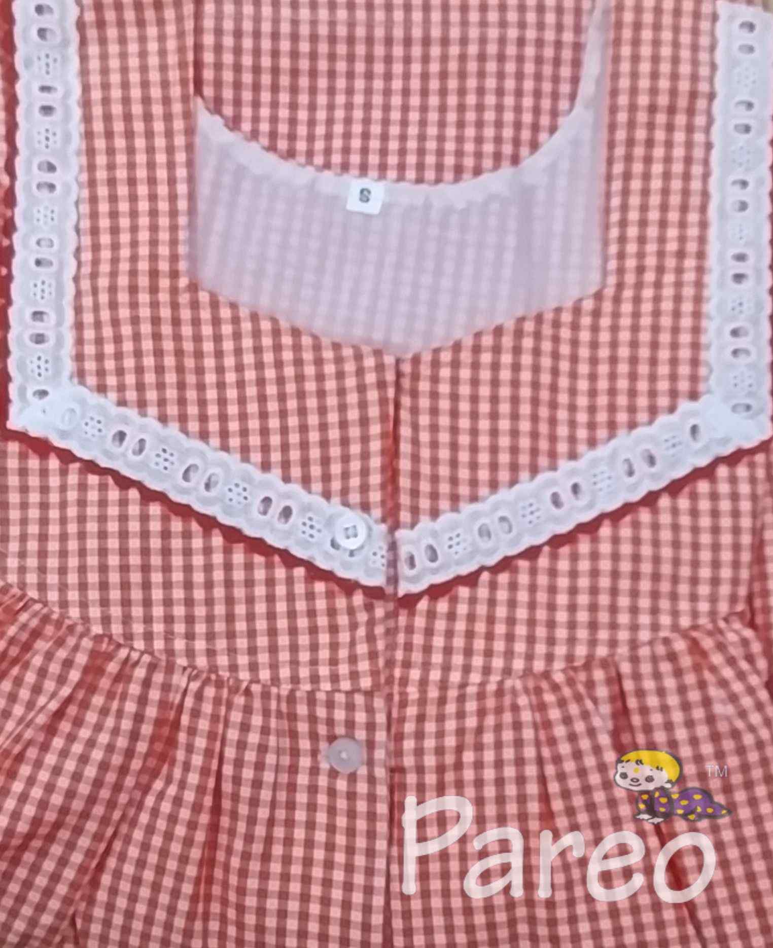 Bantex With Pockets, Half Open Small Printed Nighty