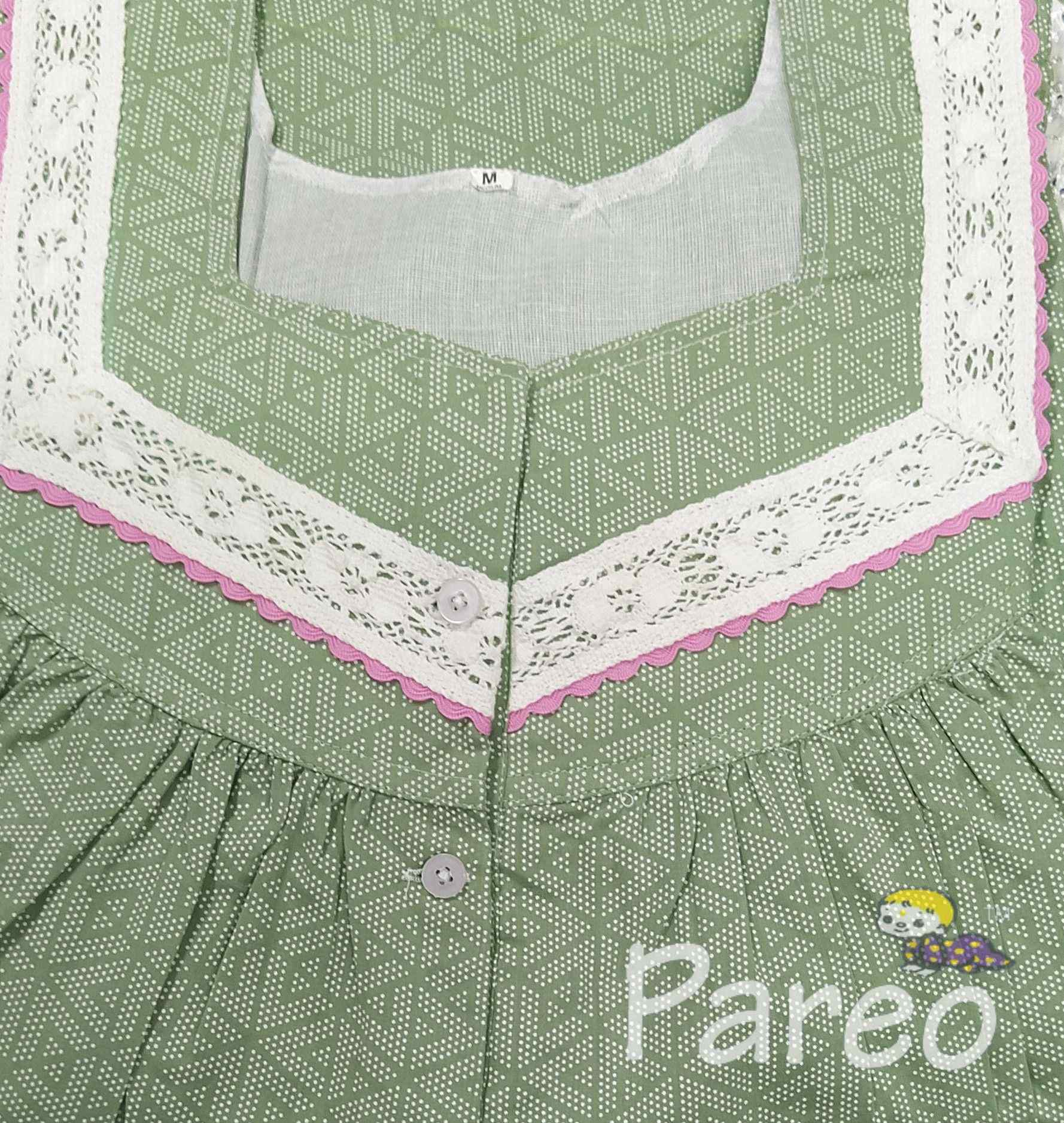 Soft Cotton With Pockets, Half Open Medium Printed Nighty