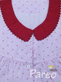 Cotton With Pockets, Half Open Small Printed Nighty