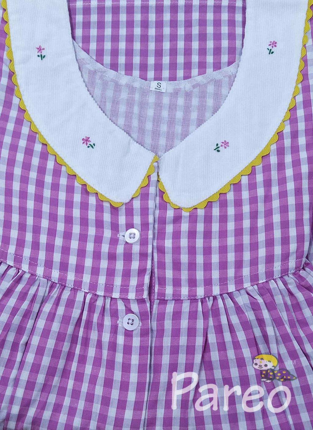 Cotton With Pockets, Half Open Small Printed Nighty