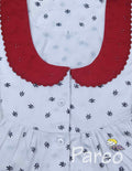 Cotton With Pockets, Half Open Small Printed Nighty