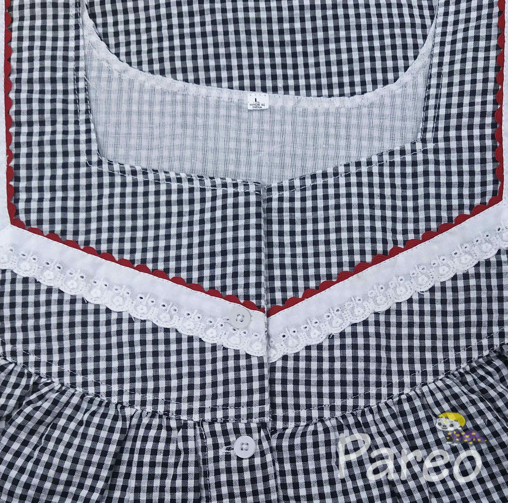 Cotton With Pockets, full Open Large Printed Nighty