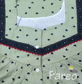 Rayon With Pockets, Half Open Large Printed Nighty